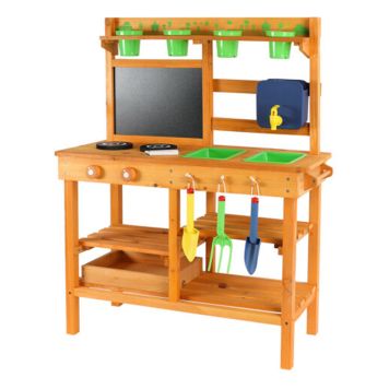 Nordic Play Active udendørs legekøkken m/tilbehør træ 77x32x95 cm