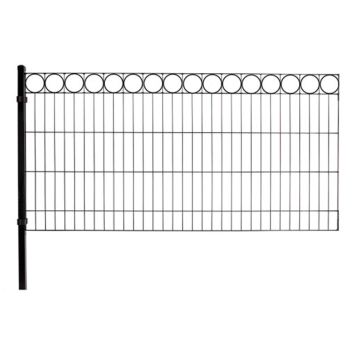 Hortus panelhegn Deko O sort tillægsmodul