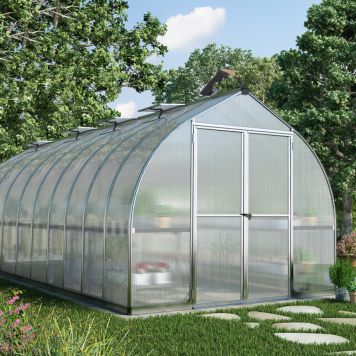 Palram Bella drivhus 17,6 m² sølv 6 mm polycarbonat