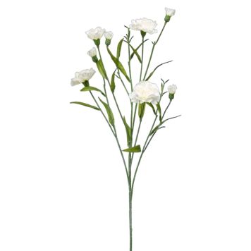 Emerald kunstig blomst Diantus hvid 70 cm