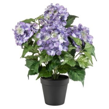Emerald kunstig busk Hortensia lilla 40 cm