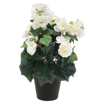 Emerald kunstig busk Begonia creme 30 cm