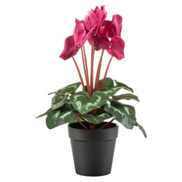 Emerald kunstig busk Cyklamen hot pink 30 cm