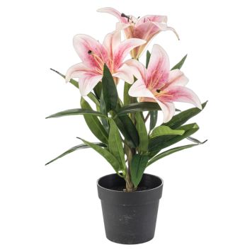 Emerald kunstig lilje pink 33 cm