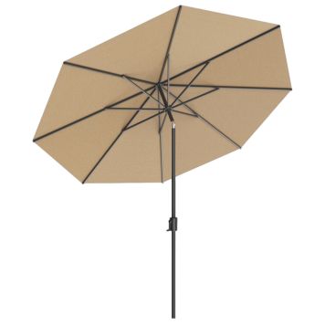 Baser parasol Original Push med håndsving taupe 300 cm