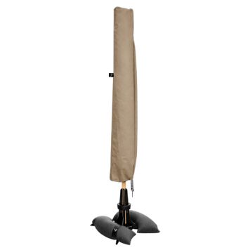Baser overtræk til parasol polyester brun Ø300/250x250 cm