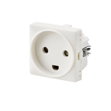 Fesh Switch Curveline stikkontakt 1 modul m/jord hvid