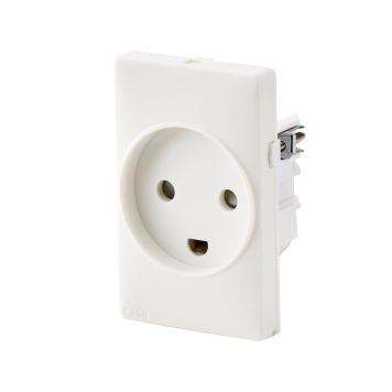 Fesh Switch Curveline stikkontakt 1,5 modul m/jord hvid