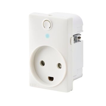 Fesh Switch Curveline stikkontakt Smart 1,5 modul m/jord hvid