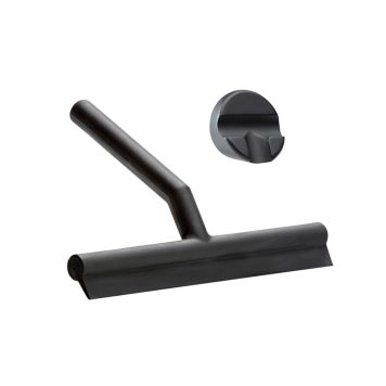 Zone badskraber inkl. holder sort