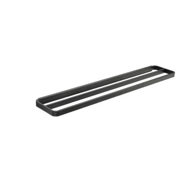 Zone håndklædestang dobbelt Rim sort 70x12,5 cm
