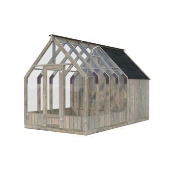 Palmako havestue Emilia grå trykimprægneret 5,4+4,0 m²