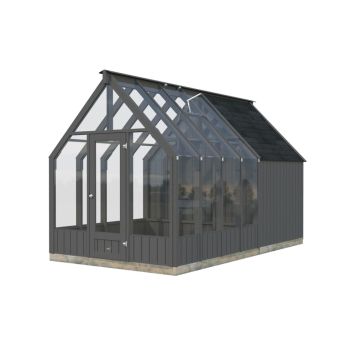Palmako havestue Emilia malet mørkegrå 5,4+4,0 m²