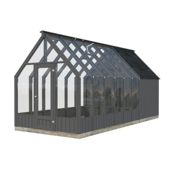 Palmako havestue Emilia malet mørkegrå 8,2+4,0 m²