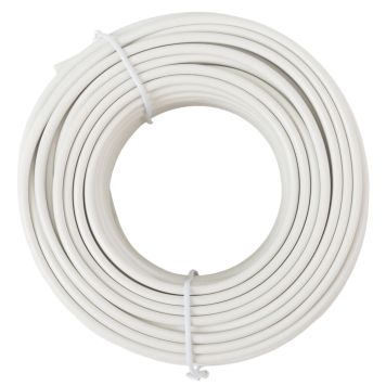 Ledning rund u/jord hvid H03VVH2-F  2x0,75 mm² 10m