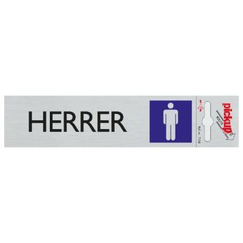 Pickup skilt herrer alu look 165x44 mm