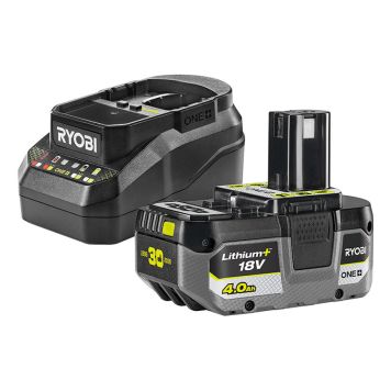 Ryobi One+ batteri RC18120B-140X 4Ah 18V med oplader