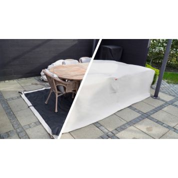 HOME It Garden overtræk til havemøbler polyester sand 235x180x95 cm
