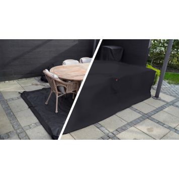 HOME It Garden overtræk til havemøbler polyester sort 235x180x95 cm
