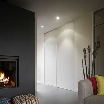 Optimum skydedøre 2 stk. hvid 250x210 cm