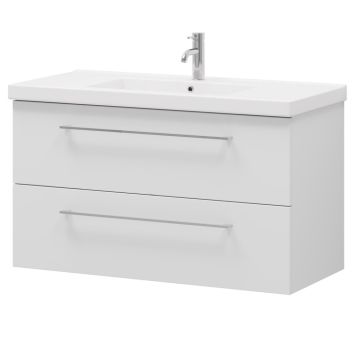 Classic S badmøbelsæt mat hvid 100 cm