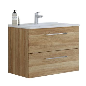 Scanbad underskab med vask Multo/Arial varm eg 2 skuffer 81x45 cm