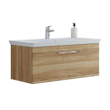 Scanbad underskab med vask Multo/Marbelle varm eg 1 skuffe 106x47 cm
