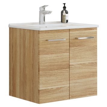 Scanbad underskab med vask Multo/Arial varm eg 2 låger 61x45,5 cm