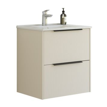 Scanbad underskab med vask Now/Arial sand stribet 2 skuffer 61x45,5 cm