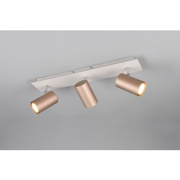 Trio spotlampe Marley kaffe/varm grå 3xGU10 L48 cm