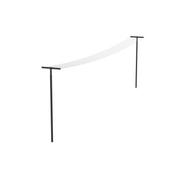 Brabantia tørrestativ HangOut aluminium sort 11x60x220 cm