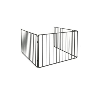 Morsø børnegitter 3-fløjet sortlakeret stål 1100x700 mm