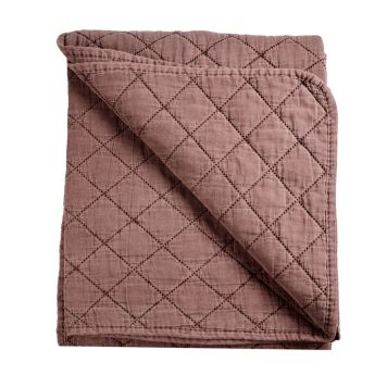 Det Gamle Apotek tæppe quiltet polyester brun 170x130 cm