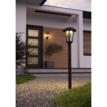 Eglo solcelle havelampe H88 cm LED sort