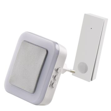 Trend dørklokke New Premiun Bluu trådlås hvid plug in