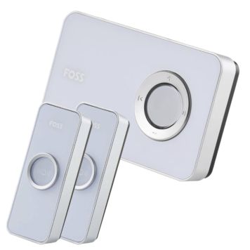 Trend dørklokke Design hvid plug in med 2 dørknapper