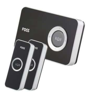 Trend dørklokke Design sort plug in med 2 dørknapper