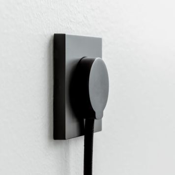 Norm F stikprop Schuko flad sort