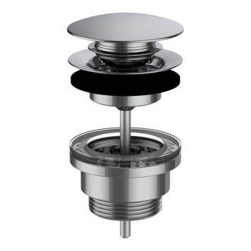 Laufen push-open bundventil 1 1/4" krom