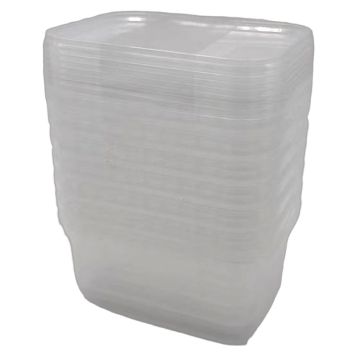 Plastbøtte m/låg 480 ml 7 stk