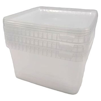 Plastbøtte m/låg 3100 ml 3 stk