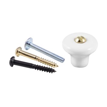 Porcelænsknop mexico ø36 hvid