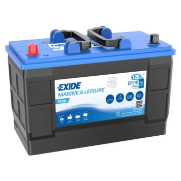 Marinebatteri Dual Exide 120 ampere 12V multifit
