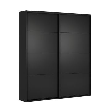 Flexislide Shape garderobeskab sort 153x218,5x60 cm