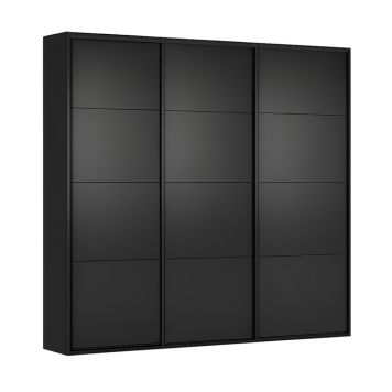 Flexislide Shape garderobeskab sort 220x218,5x60 cm