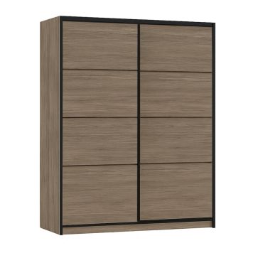 Flexislide Shape garderobeskab røget eg 153x218,5x60 cm