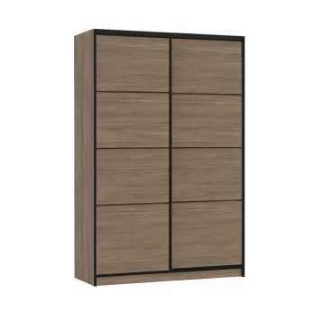 Flexislide Shape garderobeskab røget eg 120x218,5x60 cm