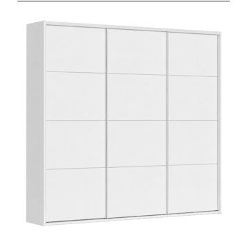 Flexislide Shape garderobeskab hvid 220x218,5x60 cm