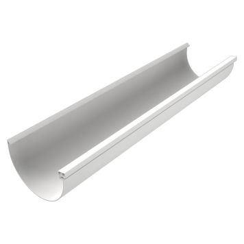 Grøvik tagrende T100 alu hvid 300 cm