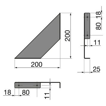 Hyldeknægt Barro mat sort 20x20 cm